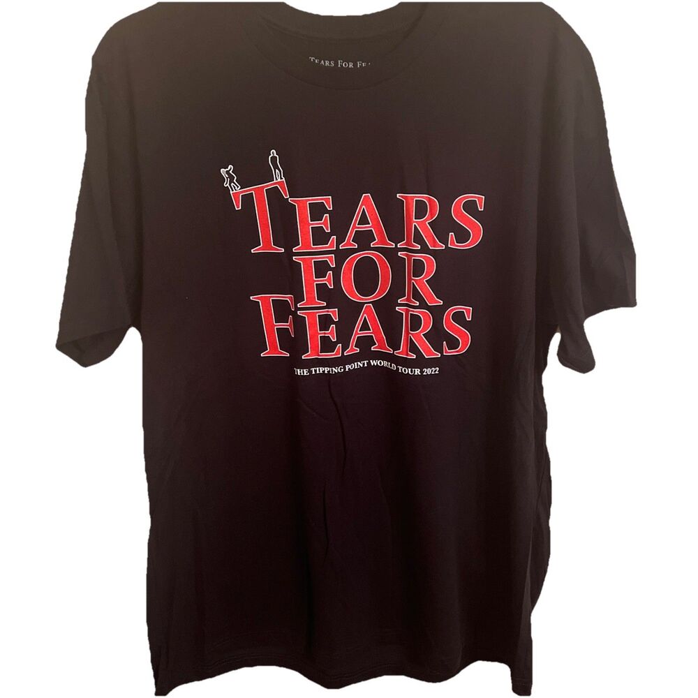 NWOT‎ Tears For Fears 'The Tipping Point World Tour 2022' Shirt Adult  XXL Black